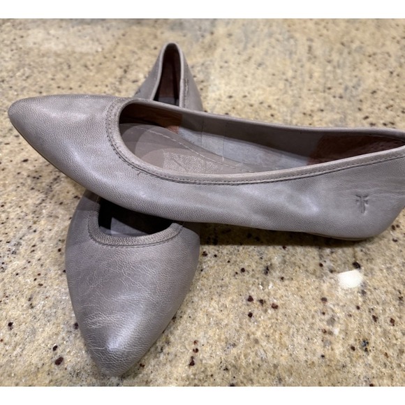 Frye Shoes - Frye Regina Ballet Flats Ash Gray Tan Women's Size 8 leather